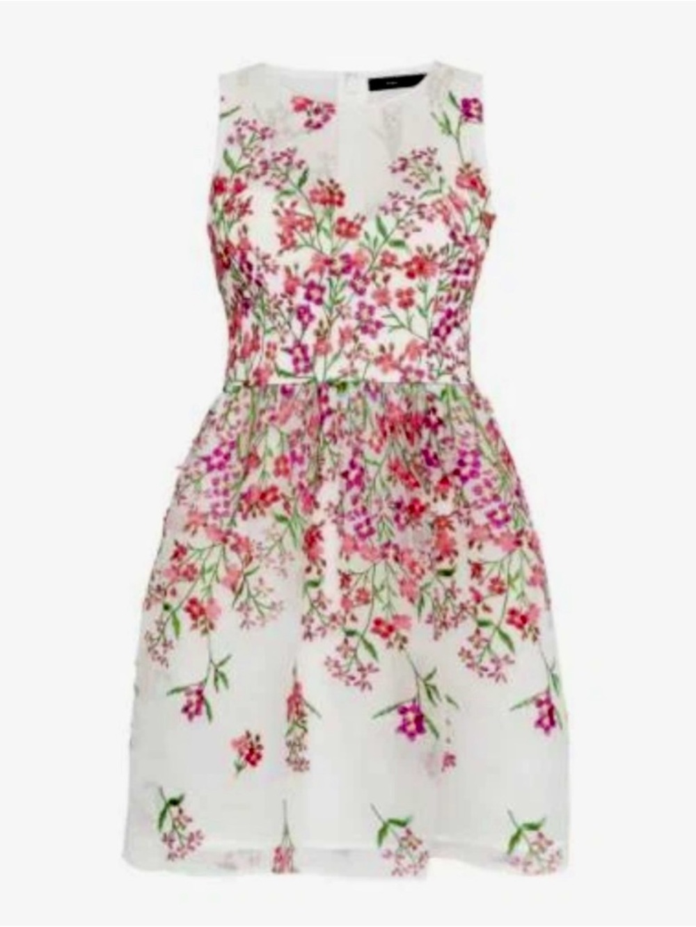 NWOT$398 BCBG Max Azria Floral Embroidered Fit And Flare Dress Size 10, Medium